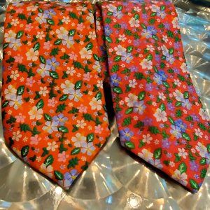 New no Tags 2 Cape Cod Silk Floral Ties